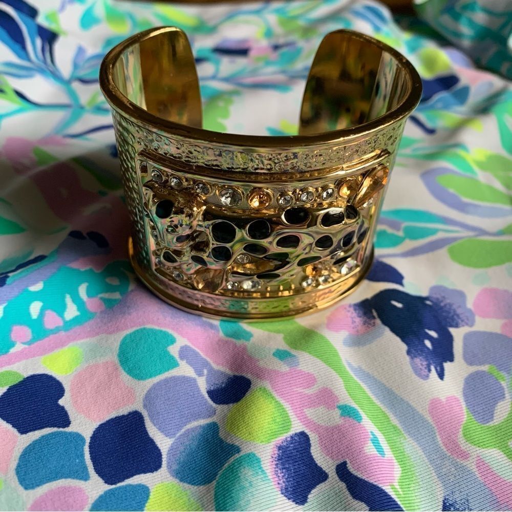 Lilly Pulitzer leopard bangle cuff  bracelet​
